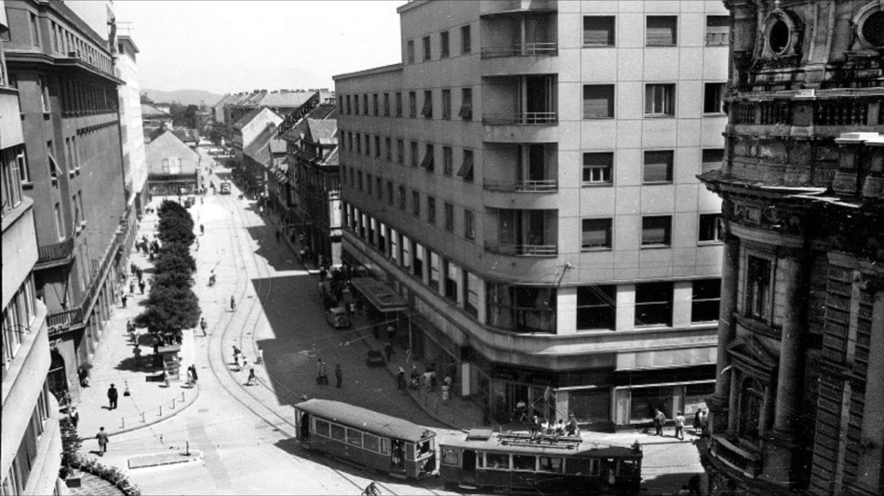 Tram passing by