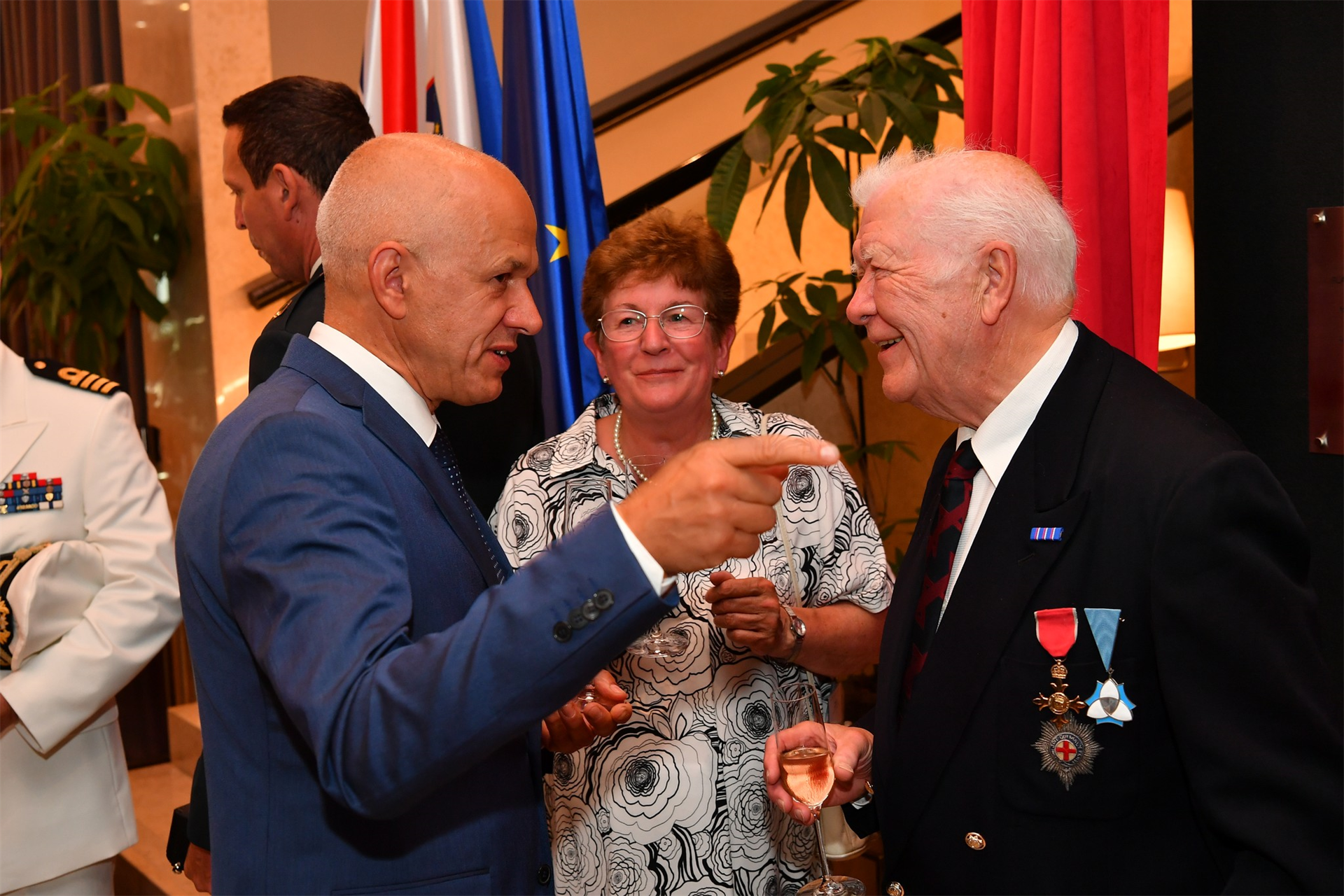 Keith Miles, OBE and honorary president of The British Slovene Society and Janko Boštjančič, Park of Military History